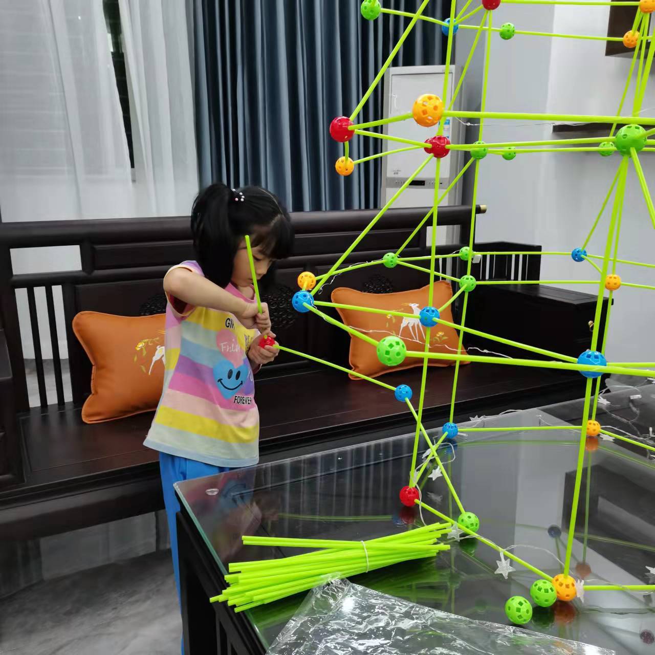 DIY Tent Inserted Beaded Christmas Tree