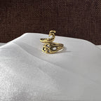 Explosive Accessories Creative Opening Knitting Sweater Ring Female Personality Crochet With Thread Ring Yarn With Thread Artifact