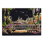 City night scratch painting