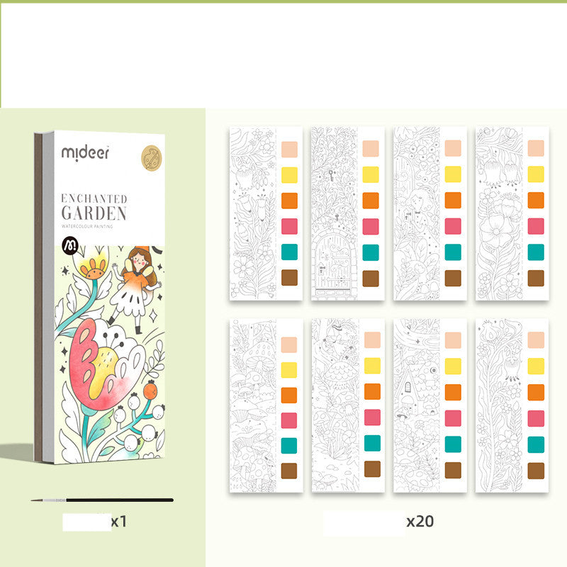 Pocket Watercolor Painting Book Children's Gouache Graffiti Picture Book Painting And Coloring