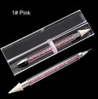 Dual-ended Nail Dotting Pen Diamond Painting Pen Crystal Beads Handle Rhinestone Studs Picker Wax Pencil Manicure