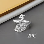 Explosive Accessories Creative Opening Knitting Sweater Ring Female Personality Crochet With Thread Ring Yarn With Thread Artifact