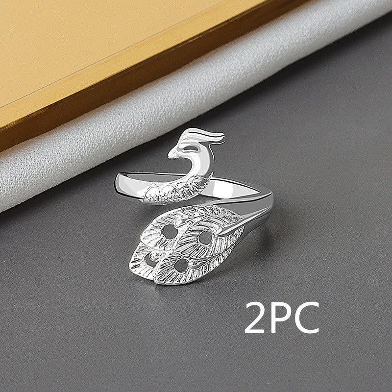 Explosive Accessories Creative Opening Knitting Sweater Ring Female Personality Crochet With Thread Ring Yarn With Thread Artifact