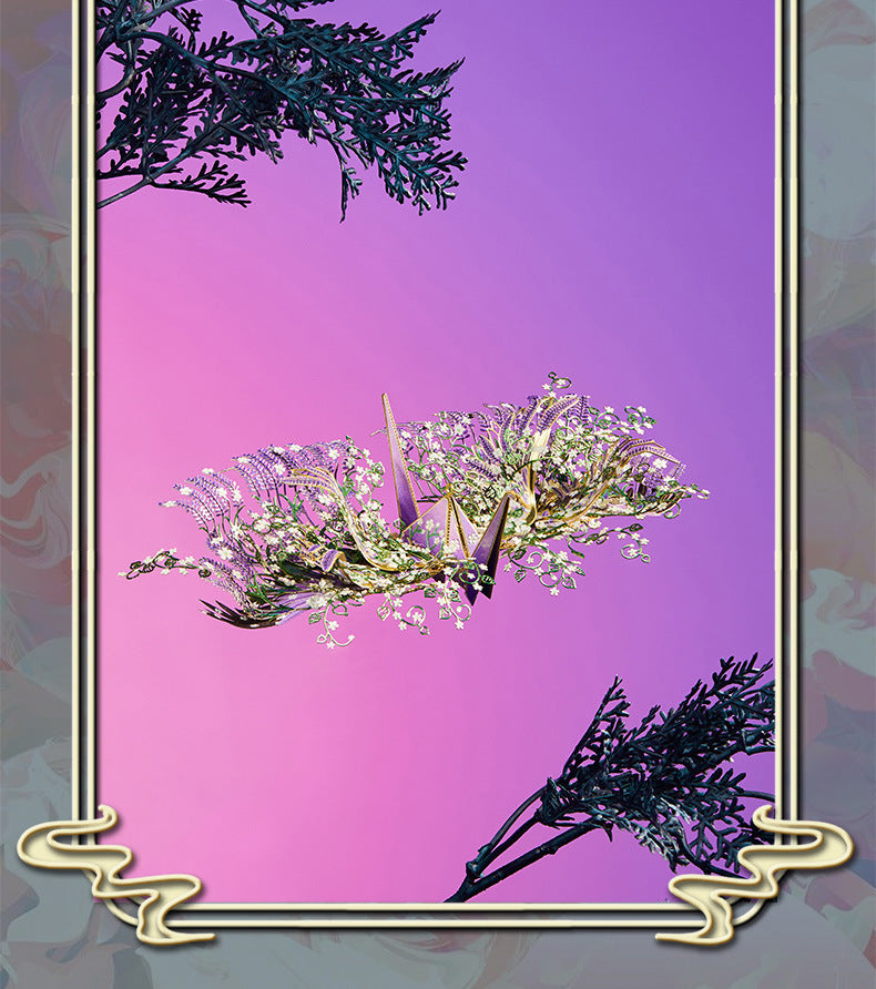 Flower Crane Metal Puzzle Handmade Diy Assembled Toy Model