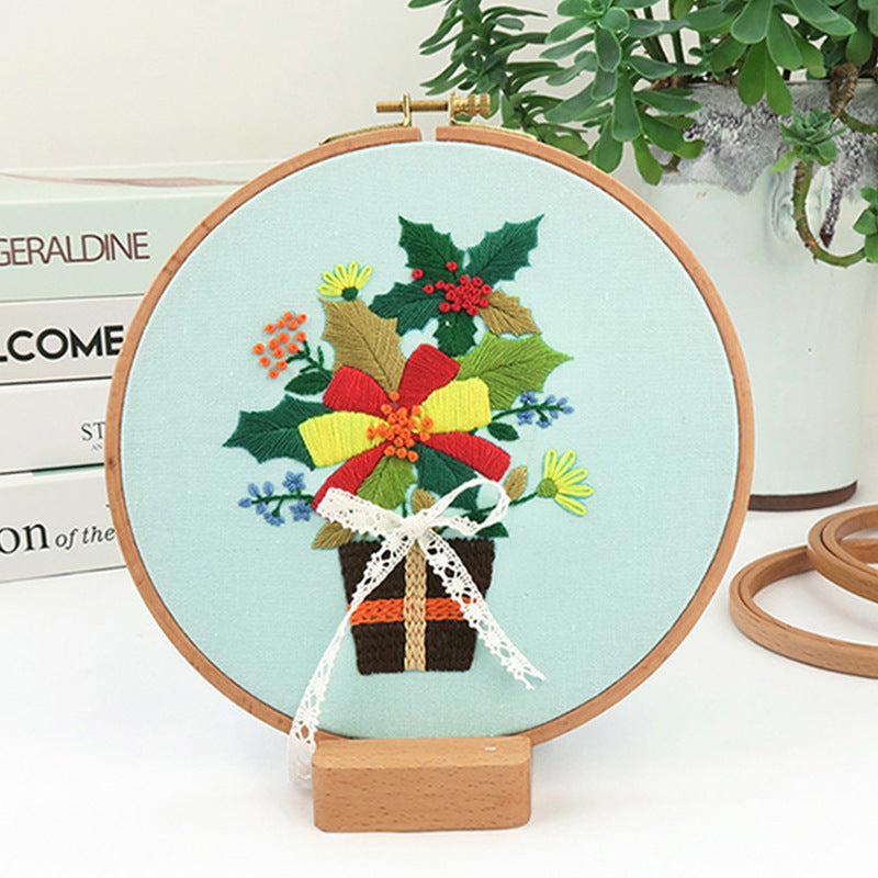 Embroidery Diy Material Package For Beginners Christmas Series