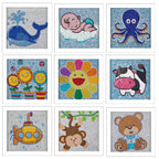 Diy Round Full Diamond Embroidery Cartoon Combination Set