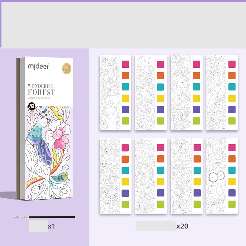 Pocket Watercolor Painting Book Children's Gouache Graffiti Picture Book Painting And Coloring