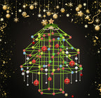 DIY Tent Inserted Beaded Christmas Tree