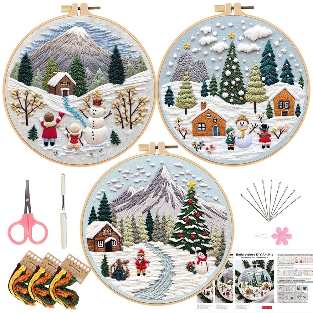 Christmas Embroidery Handmade Diy Material Package Fabric Embroidery