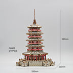DIY Wooden Three-dimensional Puzzle Leifeng Tower Building Model