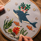 Embroidery Diy Material Package Infauna Series Beginner's Entry Manual Embroidery Kit