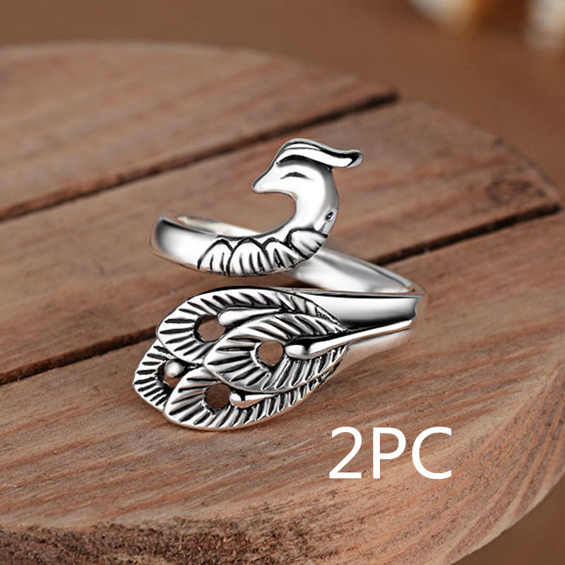 Explosive Accessories Creative Opening Knitting Sweater Ring Female Personality Crochet With Thread Ring Yarn With Thread Artifact