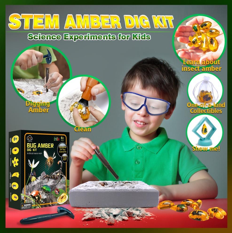 Amber Worm Digging Kit - The Perfect Gift For Little Explorers