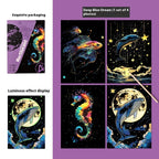 Luminous A5 Scraping Painting Colorful Scratch Art Paper