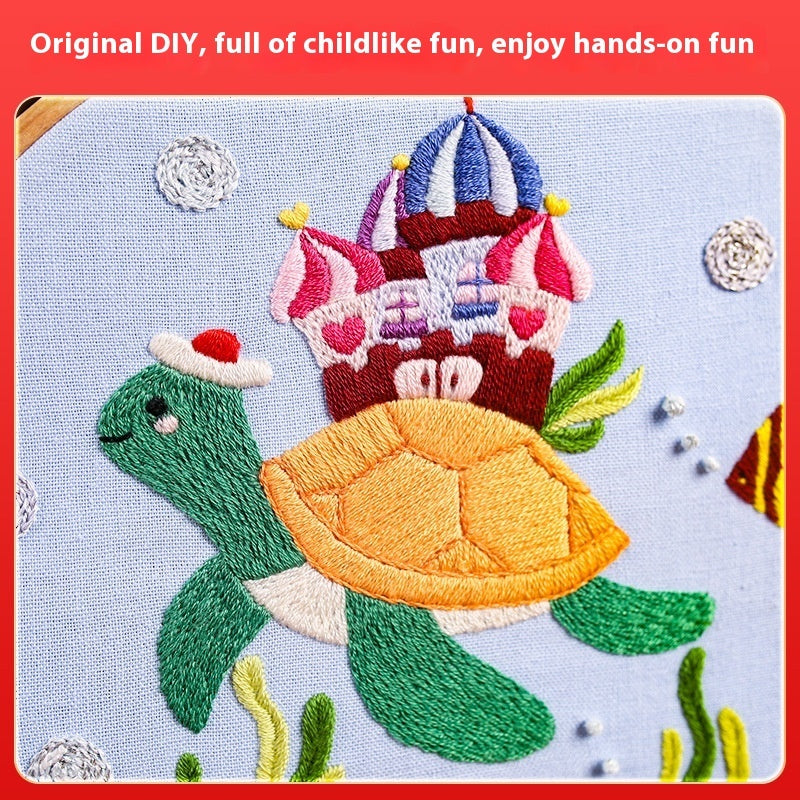 Embroidery Diy Material Package Infauna Series Beginner's Entry Manual Embroidery Kit