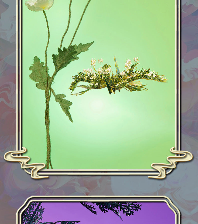 Flower Crane Metal Puzzle Handmade Diy Assembled Toy Model