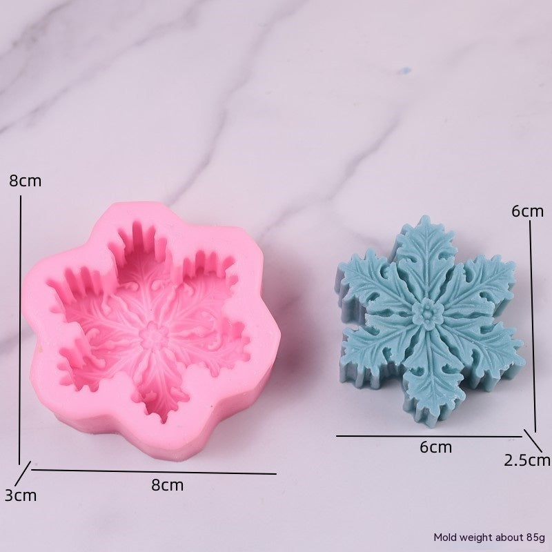 Christmas Snowflake Candle Silicone Mold Diy
