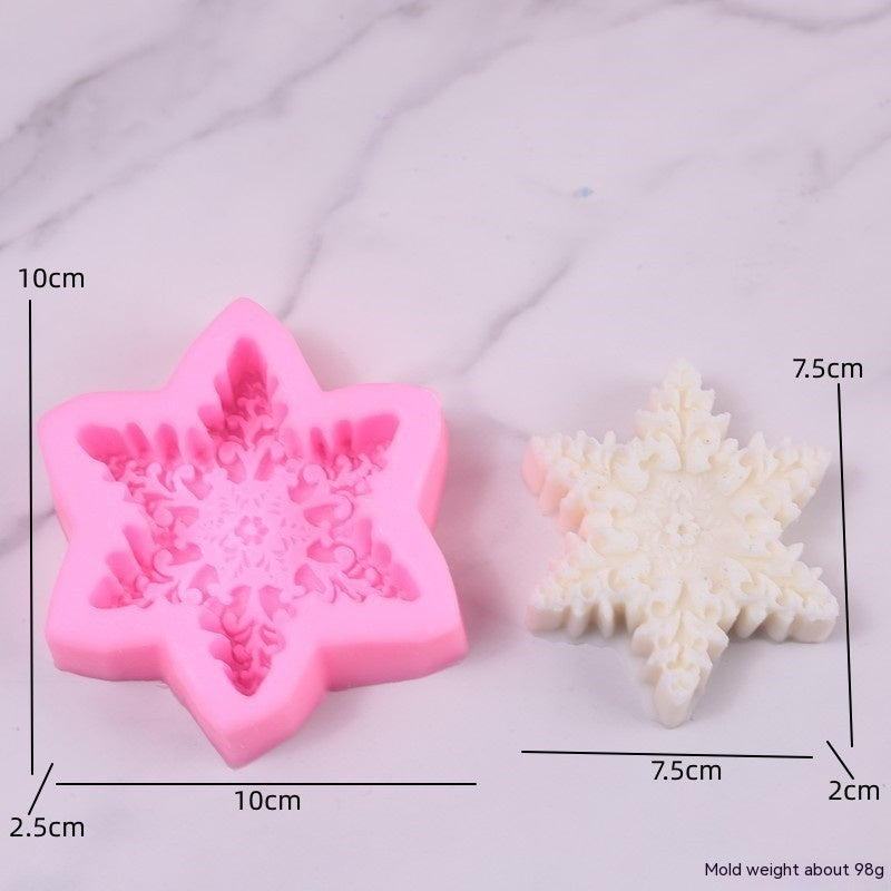 Christmas Snowflake Candle Silicone Mold Diy