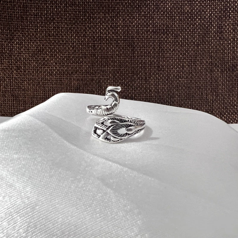 Explosive Accessories Creative Opening Knitting Sweater Ring Female Personality Crochet With Thread Ring Yarn With Thread Artifact