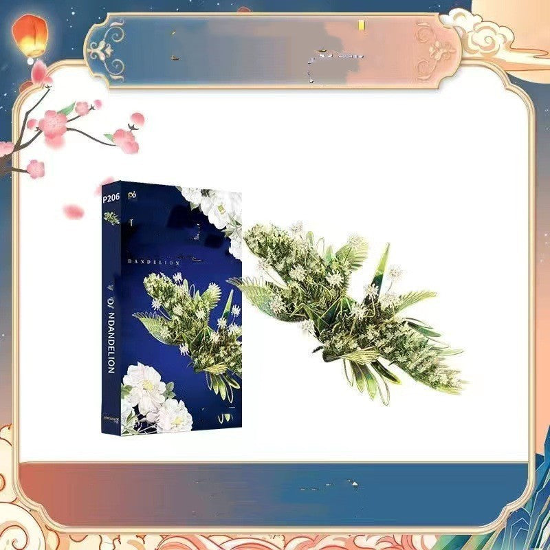 Flower Crane Metal Puzzle Handmade Diy Assembled Toy Model