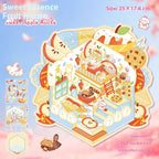 Large Hand Account Manual Decompression Stickers Miniature Scene Collage 3D Stickers