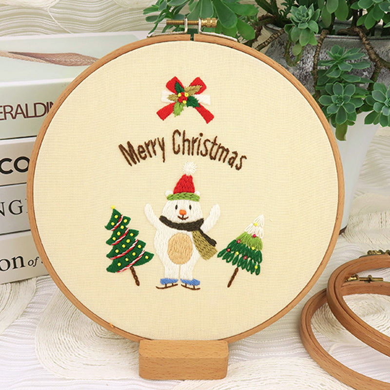 Embroidery Diy Material Package For Beginners Christmas Series