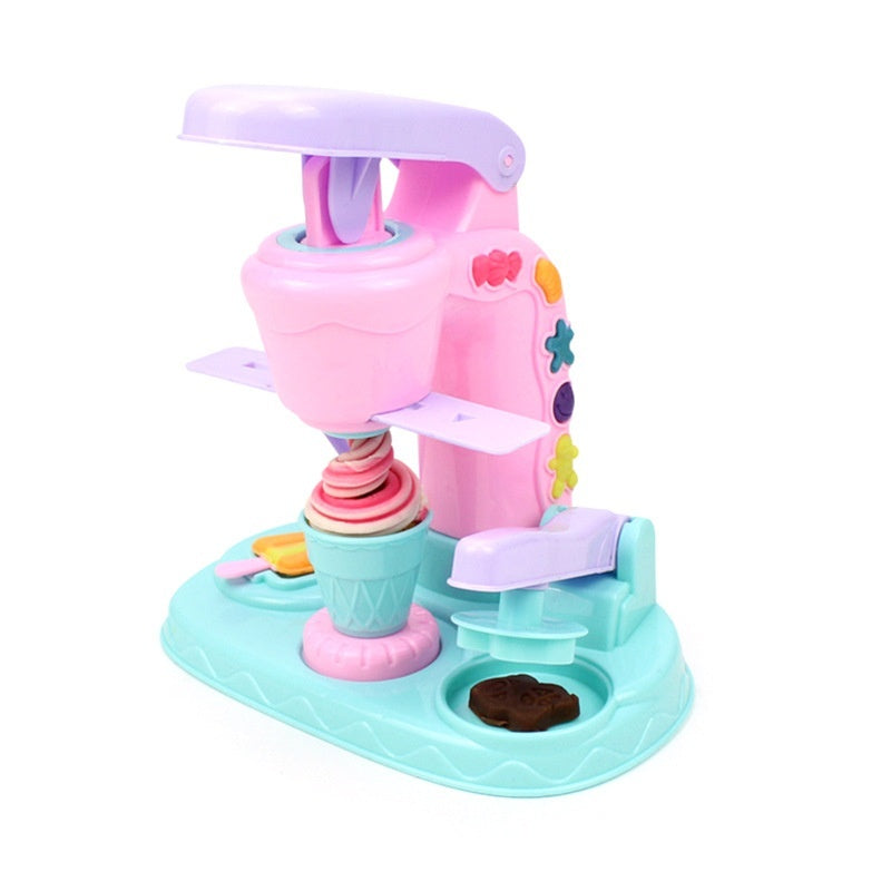 Fun Colored Clay Ice Cream Machine Children's Making Mold Suit Educational Toys