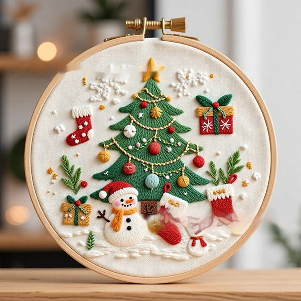 Christmas Embroidery Handmade Diy Material Package Fabric Embroidery