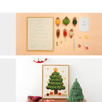Christmas Tree Russian Stamp Embroidery Handmade Diy Material Package