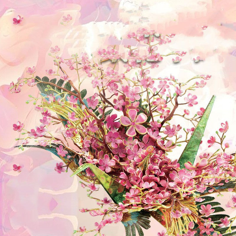 Flower Crane Metal Puzzle Handmade Diy Assembled Toy Model