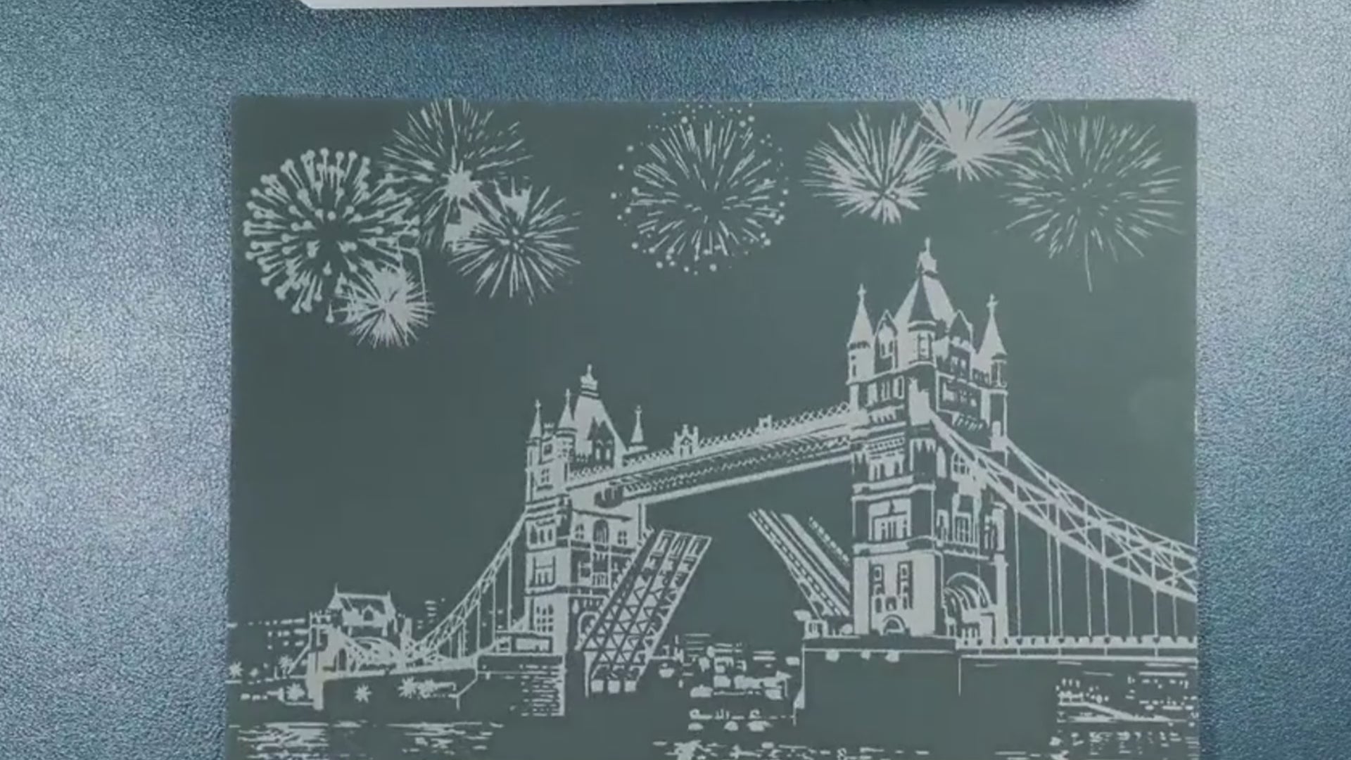 City night scratch painting