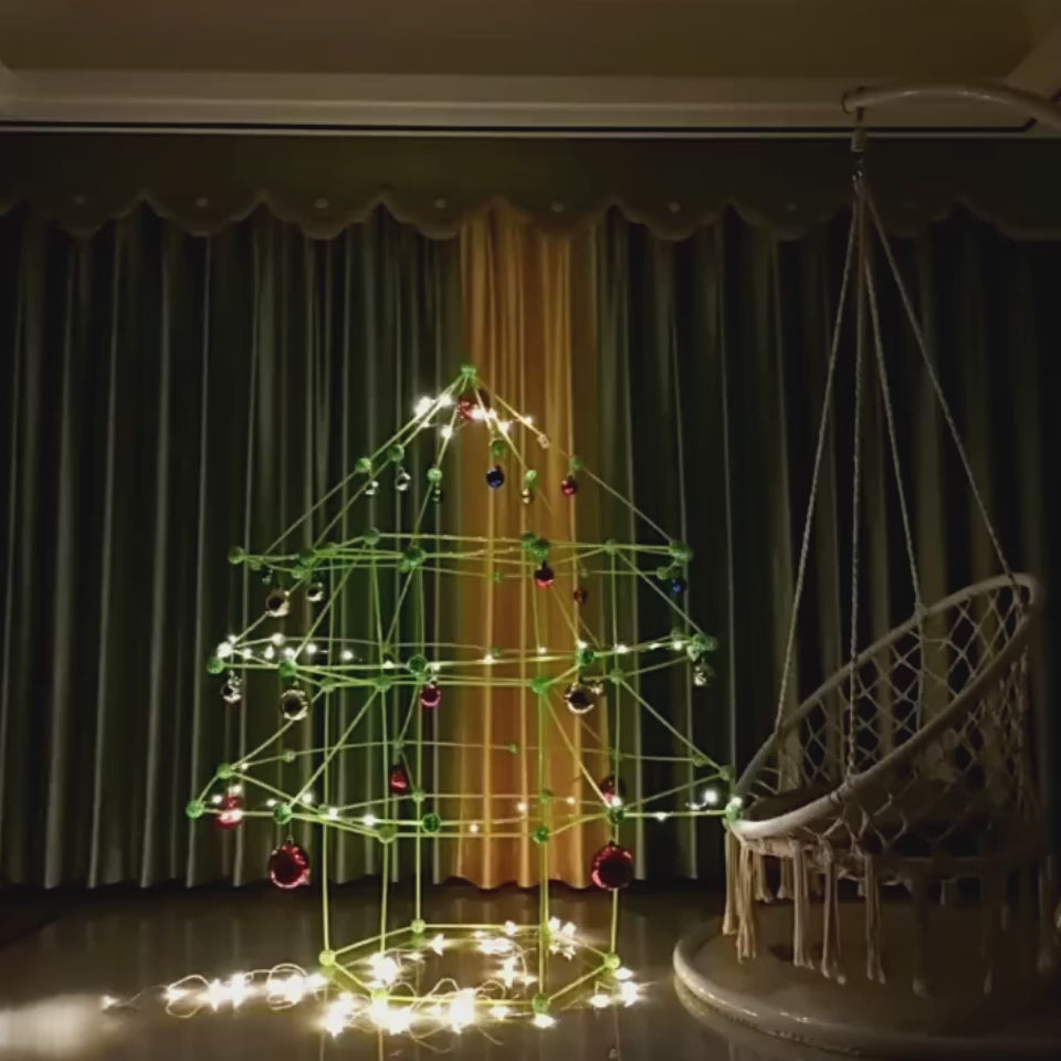 DIY Tent Inserted Beaded Christmas Tree